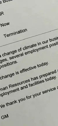 termination notice, memo, HR memo