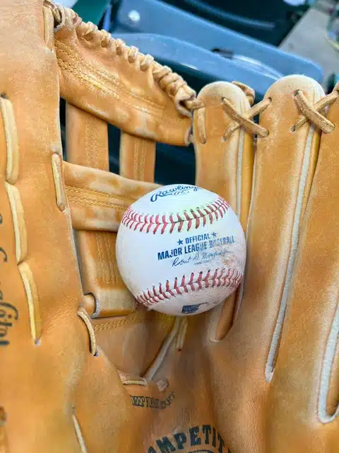 From Mune with Luck - TruFlex Media baseball in glove